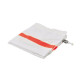 White solid bag with red stripes for dirty lines (100% PES) - 170gr/m²