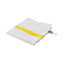 Sac plein blanc rayure jaune pour ligne sale (100% PES) - 170gr/m²