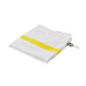 White solid bag with yellow stripes for dirty lines (100% PES) - 170gr/m²